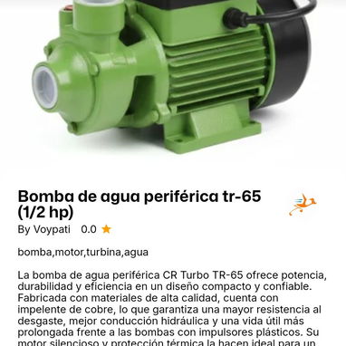 MOTOR/ BOMBA DE AGUA - Img 123213831