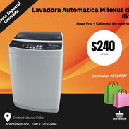 Lavadora Automática Milexus de 8kg (agua fría y caliente) - Img 55936744