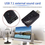 Tarjeta de Sonido USB 7.1 – Adaptador de Audio Externo con Amplificador y Controles - Img 51406695