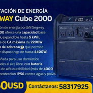 960USD Excelente estacion de energia SEGWAY Cube 2000 con una potencia 2200w y 2kwh - Img 57076006