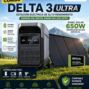 Estación Eléctrica Delta 3 Ultra con su Panel Solar de 650 w Bifacial Monocristalino - Img 57015542