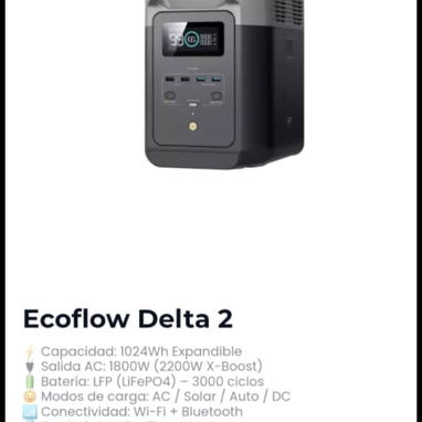 Eco flows. Plantas. Baterías. Ventiladores. Routers TODO AL MEJOR PRECIO‼️  🔋Delta 3 Classic en7️⃣2️⃣0️⃣‼️😮🏃🏼‍♂️ 🔋D - Img 127020754