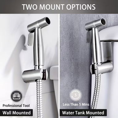 Ducha para inodoro portátil con construcción de acero inoxidable - 4/9
