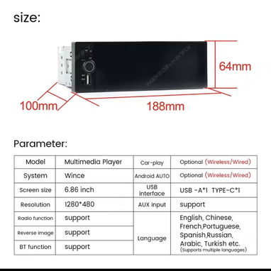Reproductora PARA CARRO CON gpsCÁMARA ANDROID  HUECO MÁS PKANOPERO PANTALLA 7” llama 55106915 - 5/10