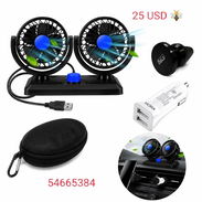 Cargador coche+ soporte móvil+mini ventilador+ Estuche protector - Img 55940767