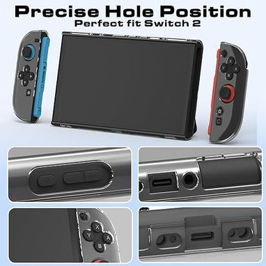 Funda transparente para Nintendo Switch 2 (2025) con agarre cómodo | videojuegoshabana.com - Img 121926763