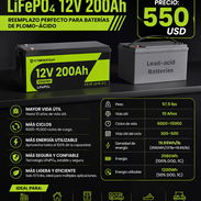 🔋 BATERÍA DE LITIO LiFePO₄ 12V 200Ah – CYBEROCEAN 🔋  💰 Precio: 550 USD - Img 56733903