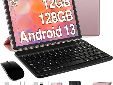 Oangcc Android 13 Tablet 2024 de 10 pulgadas con 12 GB de RAM +128 GB de ROM +1 TB Octa-Core expandido +mouse 5G Wi-Fi - Img main-image-45835388