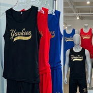 Conjuntos de Short y Camiseta o Desmangado. Colores Negro, Rojo, Azul, talla M y L - Img 54576499