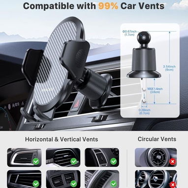Soporte de teléfono para auto Miracase - Negro - Img 123275271