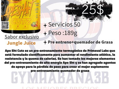 ✅Pre entreno apeshit sabor especial jungle 50 servicios 25$ - Img 52266516