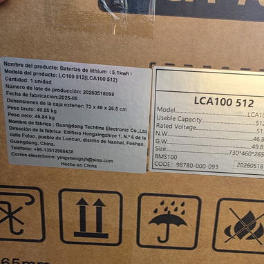 * Baterías LifeP04 100AH/51,2v $1550.00 - 2/2