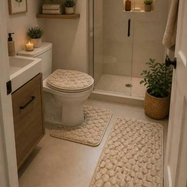 Juego de 3 alfombras de baño antideslizante - 7/10