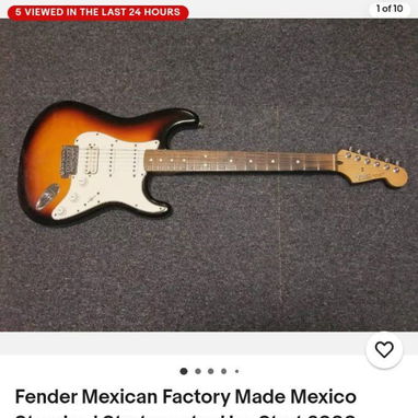 Guitarra Eléctrica Fender Mexican Standard Strat HSS, Relic Finish 2000-2001 - Img 83800510