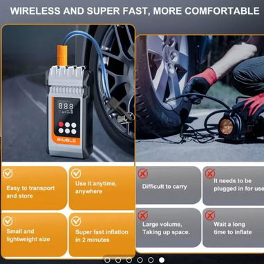 Arrancador portátil BÍUBLE-Compresor de aire integrado, luz de emergencia y power bank-Nuevo - Img 107242800