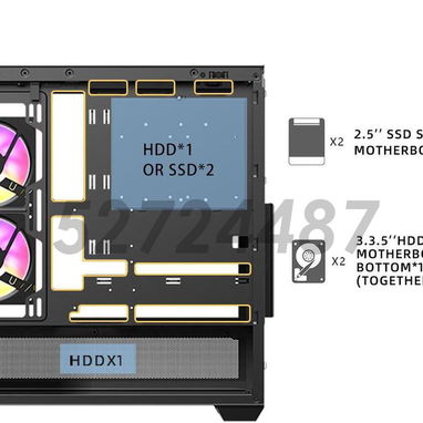 ✅✅52724487 - Chasis Gaming Semi panorámico SAMA SV-02 + 3 fanes ARGB✅✅ - Img 101736732