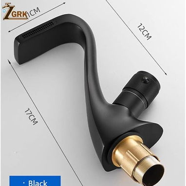 LLAVE MESCLADORA ESTILO CASCADA NEGRO MATE - Img 123561441