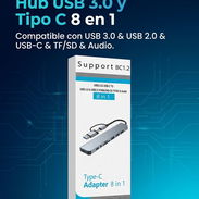 Adaptador USB 3.0 y USB-C 8 en 1. - Img 55868494