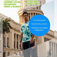 Pullover de Hombre color Estampado Verde c/blanco. Mínimo de Compra dos cajas - Img 56939692