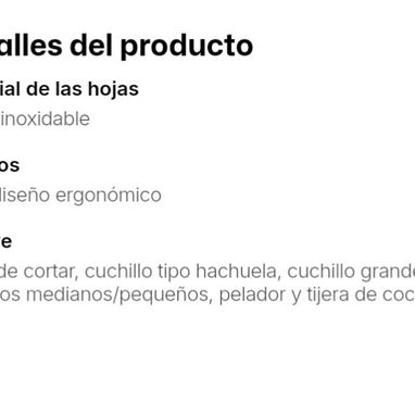 Set de cuchillos cocina y tabla de cortar - 2/2