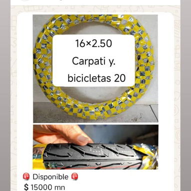 💥Gomas - 18×25064×355,14×90/80,14×90/90,14×2.50,18×2.50,18×2.75,16×2.50,16×3.50,,12×4.00 y 4.50,14×2.50,10×3.50 - 5/10