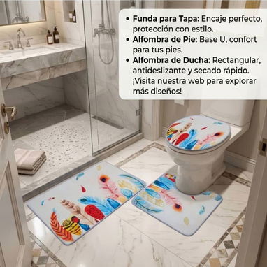 Set de 3 alfombras de baño - Img 122248439