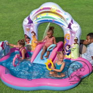 👑Piscina para niños con tobogán ideal para largas horas d diversión en el jardín o patio Temática d princesas 200 USD - Img 56606644