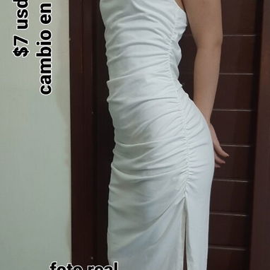 Vestido blanco espectacular talla m - 2/3