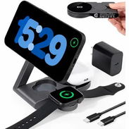 Estación de Carga Inalámbrica 3 en 1 Plegable MagSafe 15W para iPhone, Apple Watch y AirPods - Img 55880315