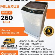 Lavadora Automatica Milexus de 8 KG - Img 55786713