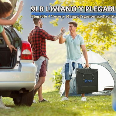 PPQ Kit de panel solar portátil de 200 WMax 24% Efficiency, 18V/12A, 4 Cables, 16 Outputs - 7/7