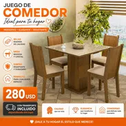 JUEGOS DE COMEDOR TIFANI CON 4 SILLAS 🏡🧡 - Img 56932908