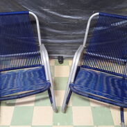 Se vende 2 sillones de aluminio y suiza azules - Img 45546508