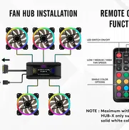 Set de 5 Fanes RGB+ COntrol remoto  Nuevos en su Caja 55 USD (FAN006) - Img 47964063