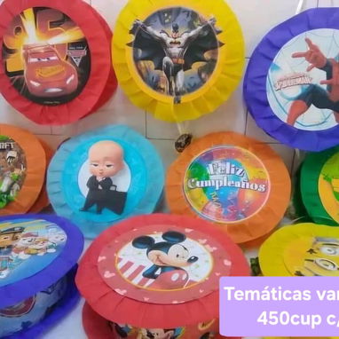 Bocas locas, paq caramelos, bolsas piñateras, paq chupa-chupas, piñatas, jugueticos, confeti, libritos, silbatos - Img 124844272