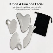 Kit de 4 Gua Sha Facial de Acero Inoxidable - Img 55665475