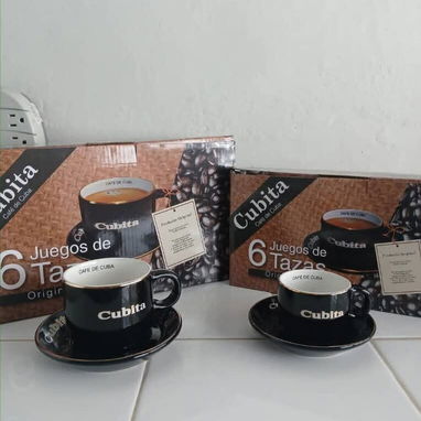 ☕️Juegos de 6 tazas Cubitas de café con 6 platillos /35 usd☕️ - Img 121367611