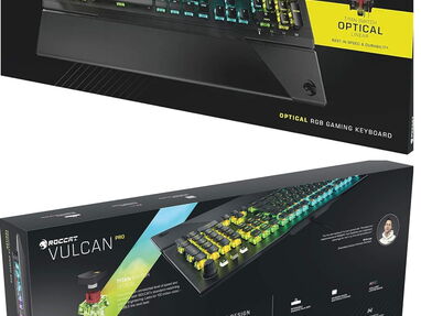 🚙160usd ROCCAT Vulcan Pro - Teclado óptico táctil para juegos de PC, interruptor Titan de tamaño completo, con iluminac - Img main-image