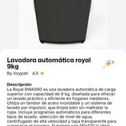 Lavadora automática Royal 9kg - Img 57292790