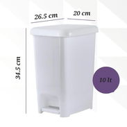 Cesto para basura con pedal, 10L varios colores disponiibles - Img 54632063