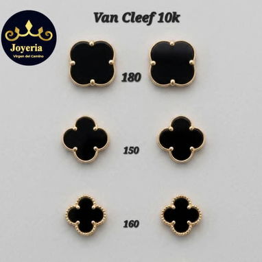 Csdenas, aretes y manillas van cleff oro original 10k - 4/5