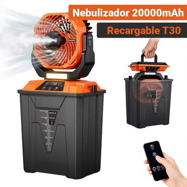 Ventilador Recargable T30 Nebulizador 3D - Img 126204701
