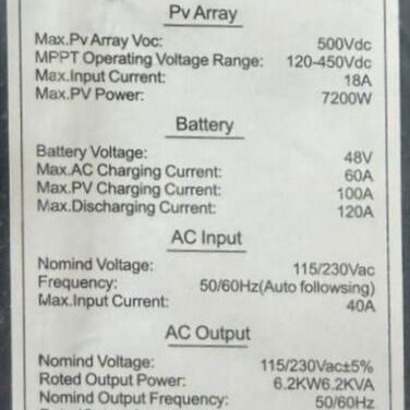 Inversor  Híbrido Zeneogk 6.2kw, 110 y 220v - 3/3