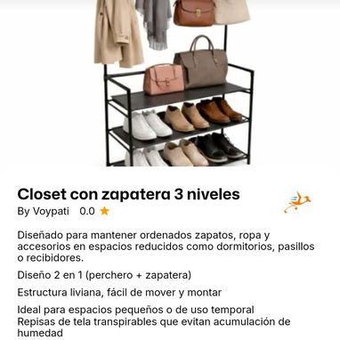 ZAPATERA/ ORGANIZADOR - 3/4