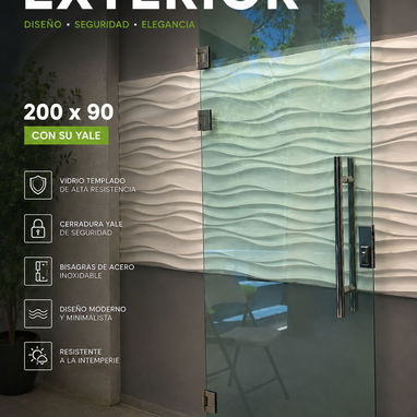 Kavina , puerta batible, bloques de cristal, mampara, paños fijo, ventanas e su marquetería aluminio - 5/8