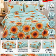 JUEGO DE EDREDON DE 5 PIEZAS CAMEROS NUEVOS!!! - Img 58407948