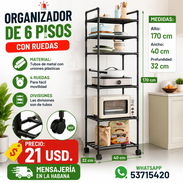 Organizador de 6 pisos con ruedas - Img 55705294