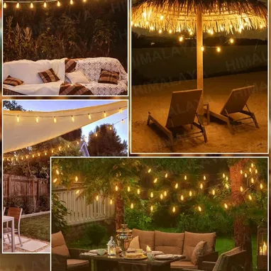 Guirnaldas 15 Metros 27 Bombillas LED Vintage, luces decorativas exterior 15 Metros 25+2 Bombilla 💡 📦 - Img 105486718