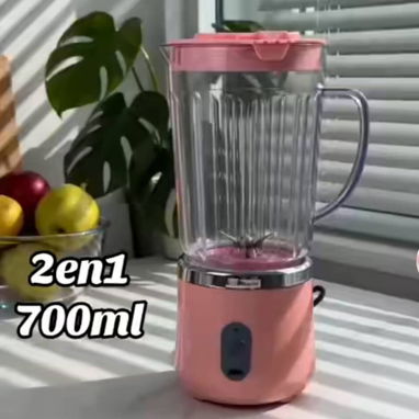 Mini licuadora 2 en 1 recargable de 700 mil con su vaso extra con tapa 20 USD - Img 124214942
