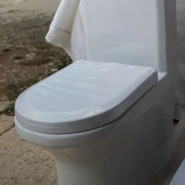 tasa dé baño Monolítica y tradicional con su herraje completo junta de cera y tapa sanitaria en caja 💯% calidad - 3/6